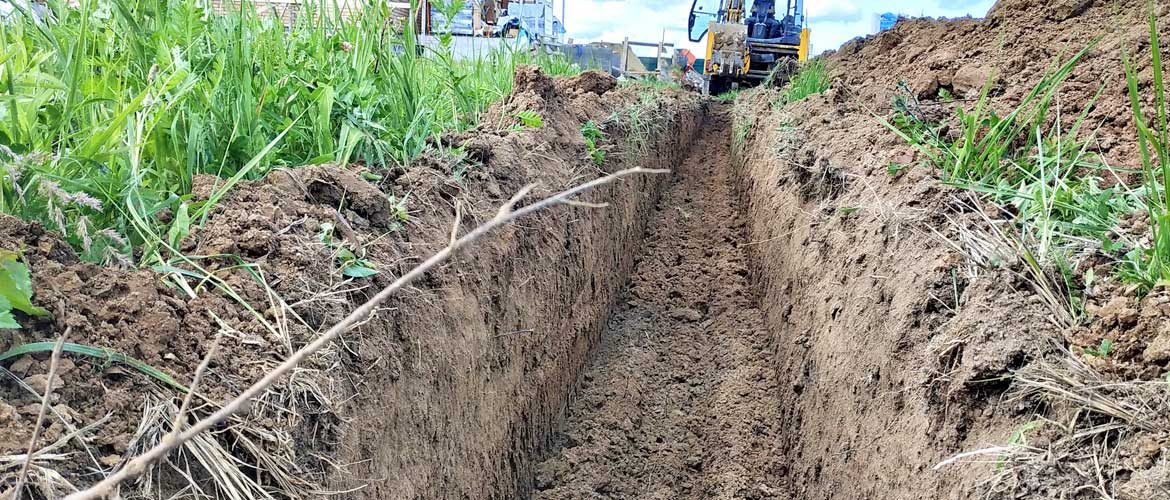 trench and excavator