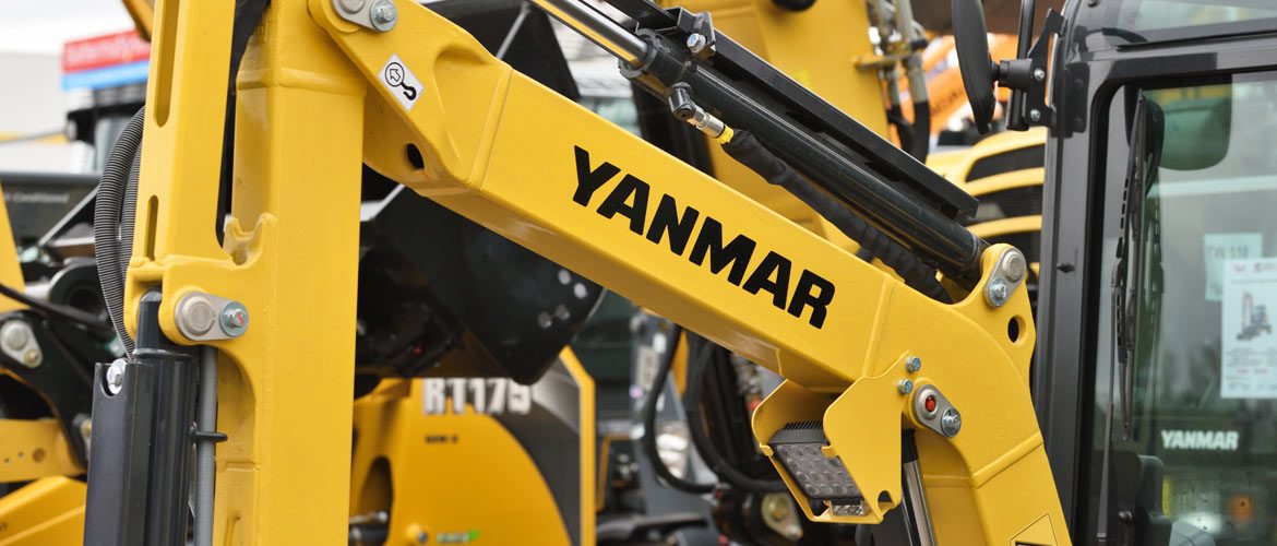 yanmar excavator closeup